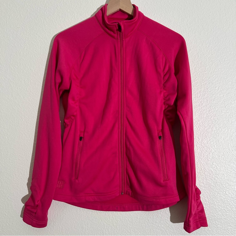 Kate Lord Full-Zip Fleece Jacket, Fuchsia Bright Pink, Size Medium Athle…